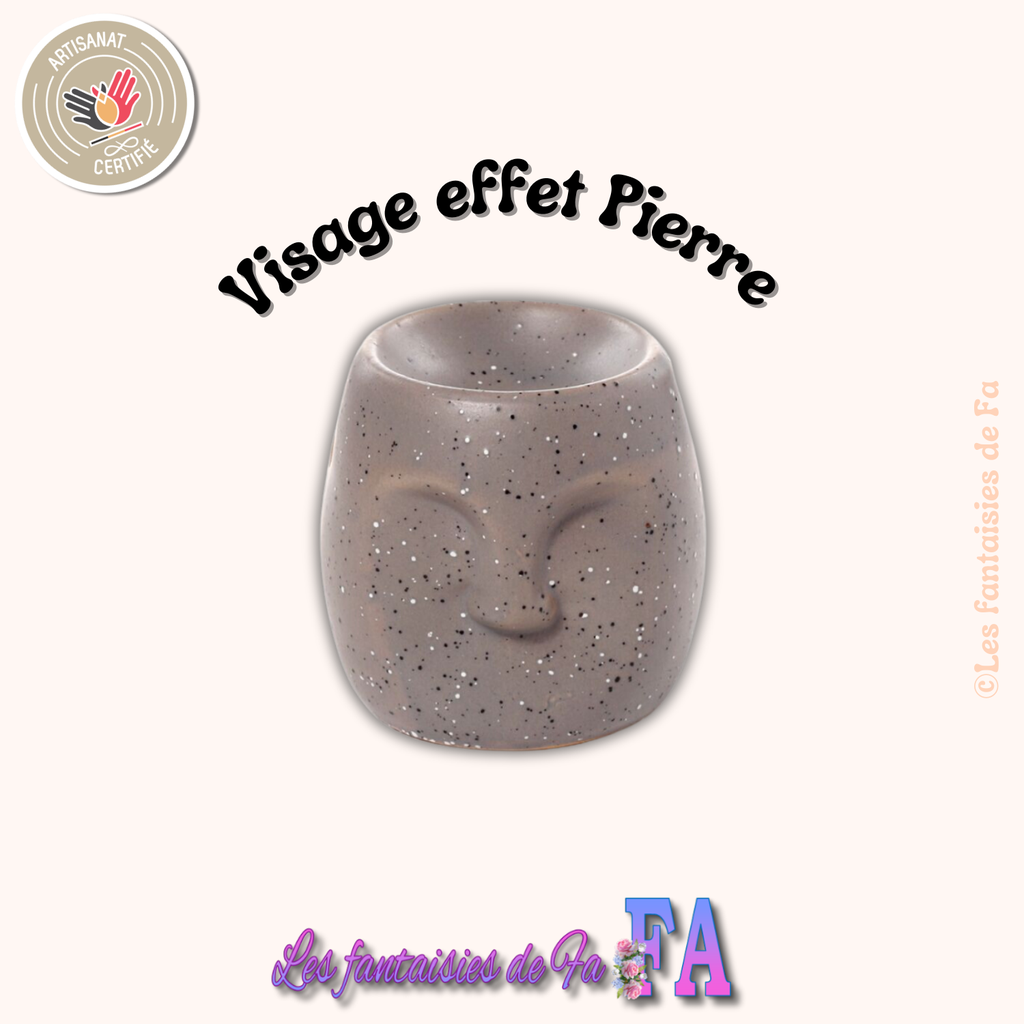 Brûleurs en céramique visage effet pierre - Gris
