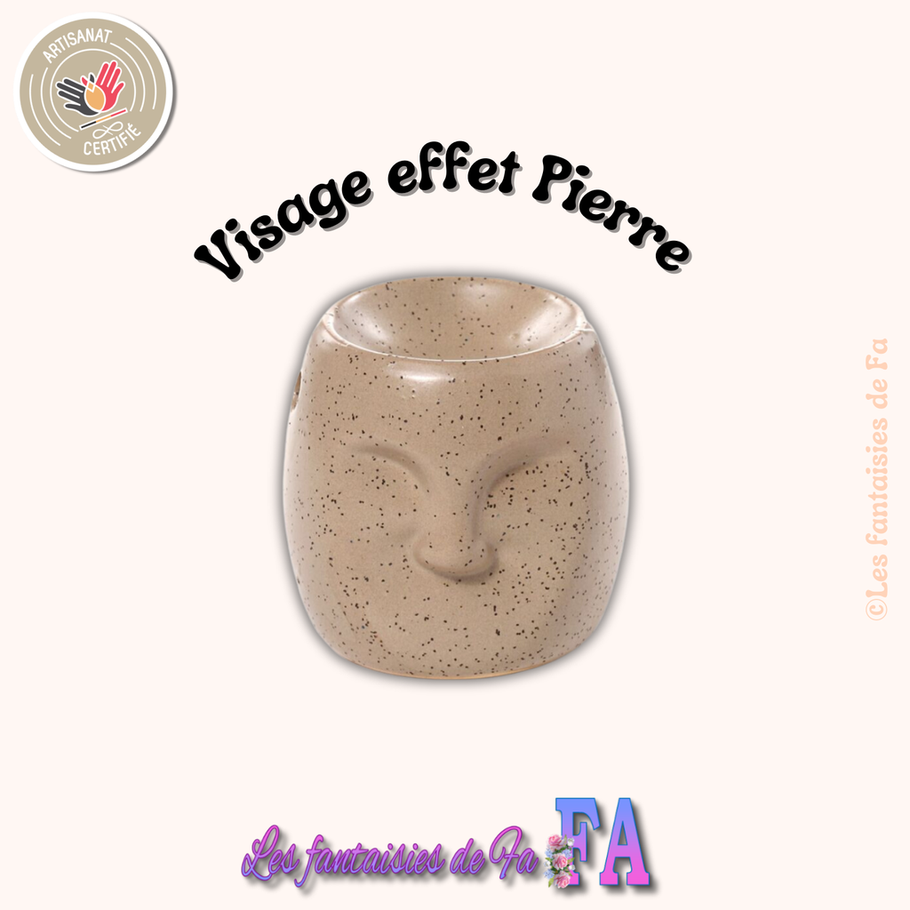 Brûleurs en céramique visage effet pierre - Beige