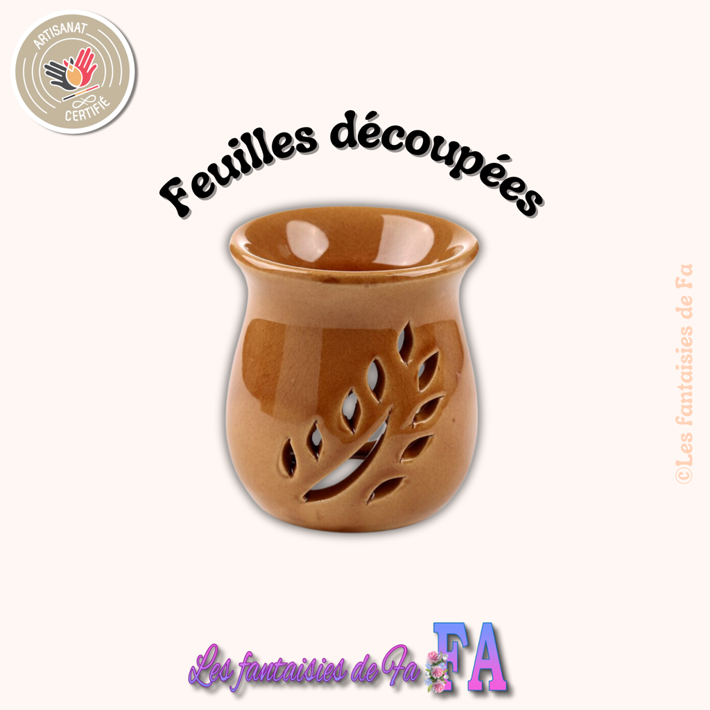 Brûleurs en céramique feuille découpée - Marron
