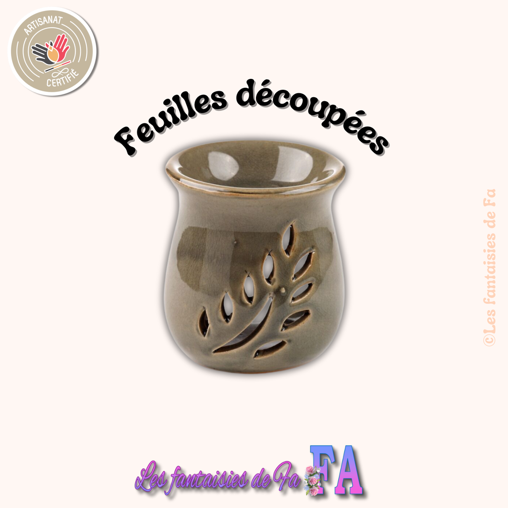 Brûleurs en céramique feuille découpée - Gris