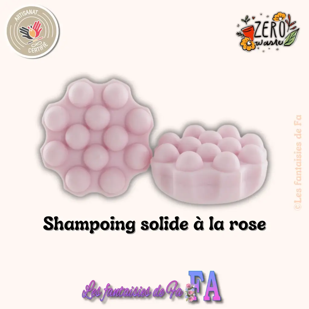 Shampoing solide massant à la Rose
