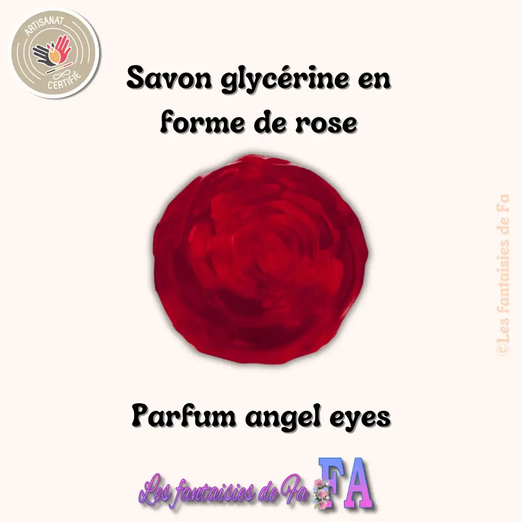 Savon glycérine en forme de rose à l'angel eyes
