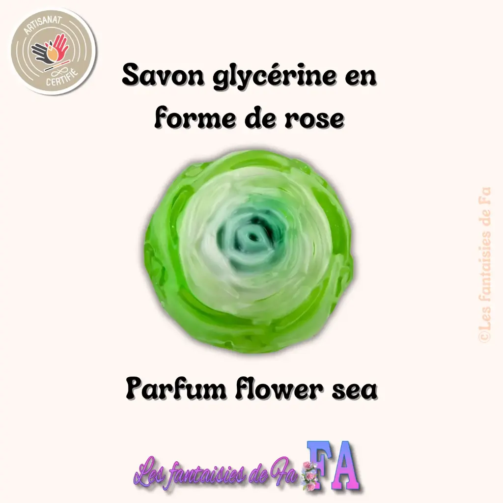Savon glycérine en forme de rose à la flower sea