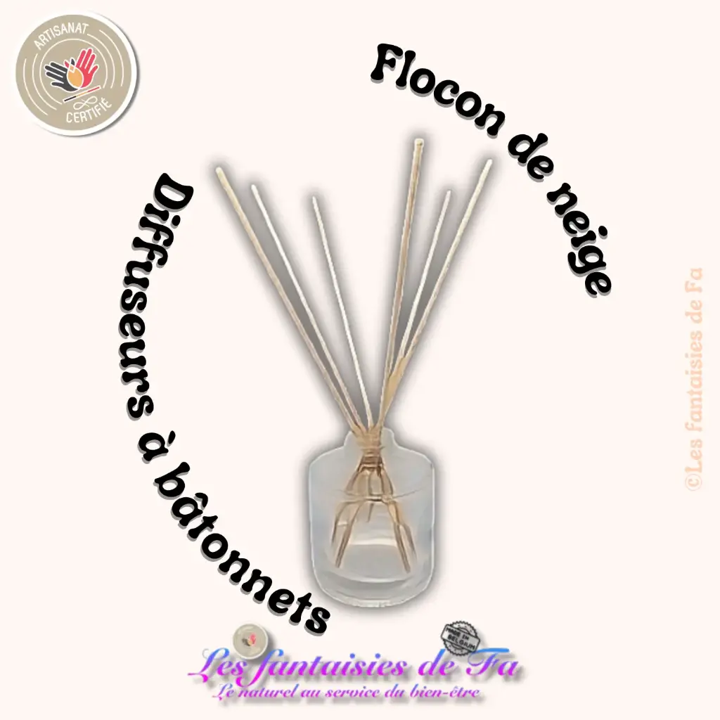 Diffuseur à bâtonnets rechargeable - Flocon de neige