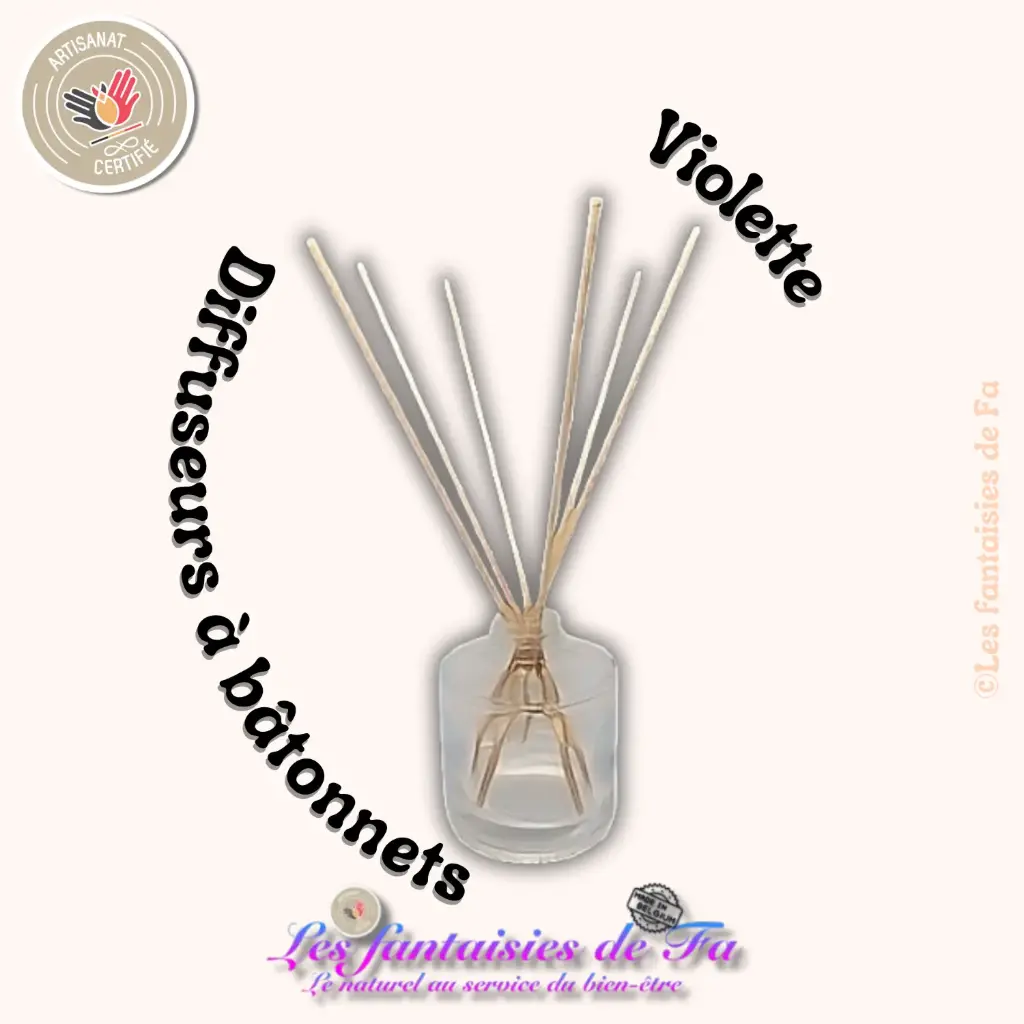 Diffuseur à bâtonnets rechargeable - Violette