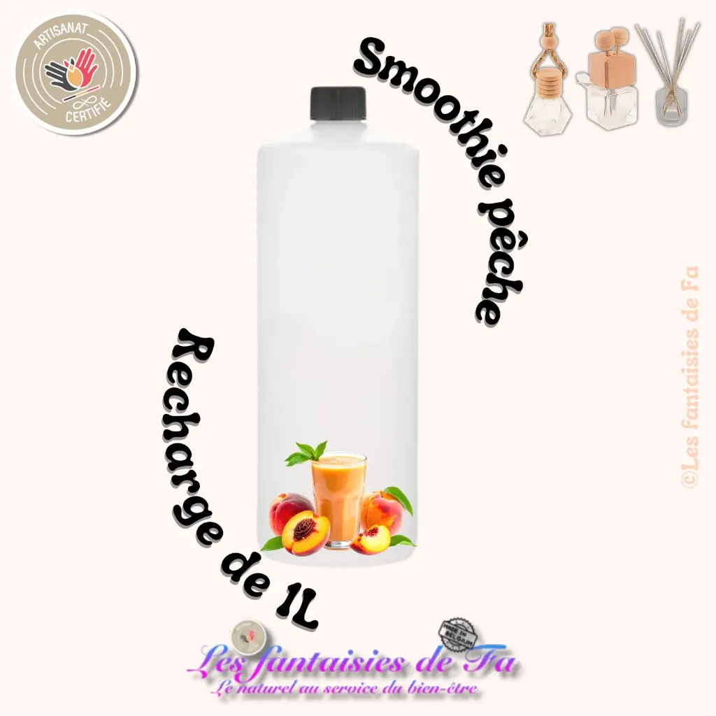 Recharge diffuseur de voiture et bâtonnets - Smoothie pêche