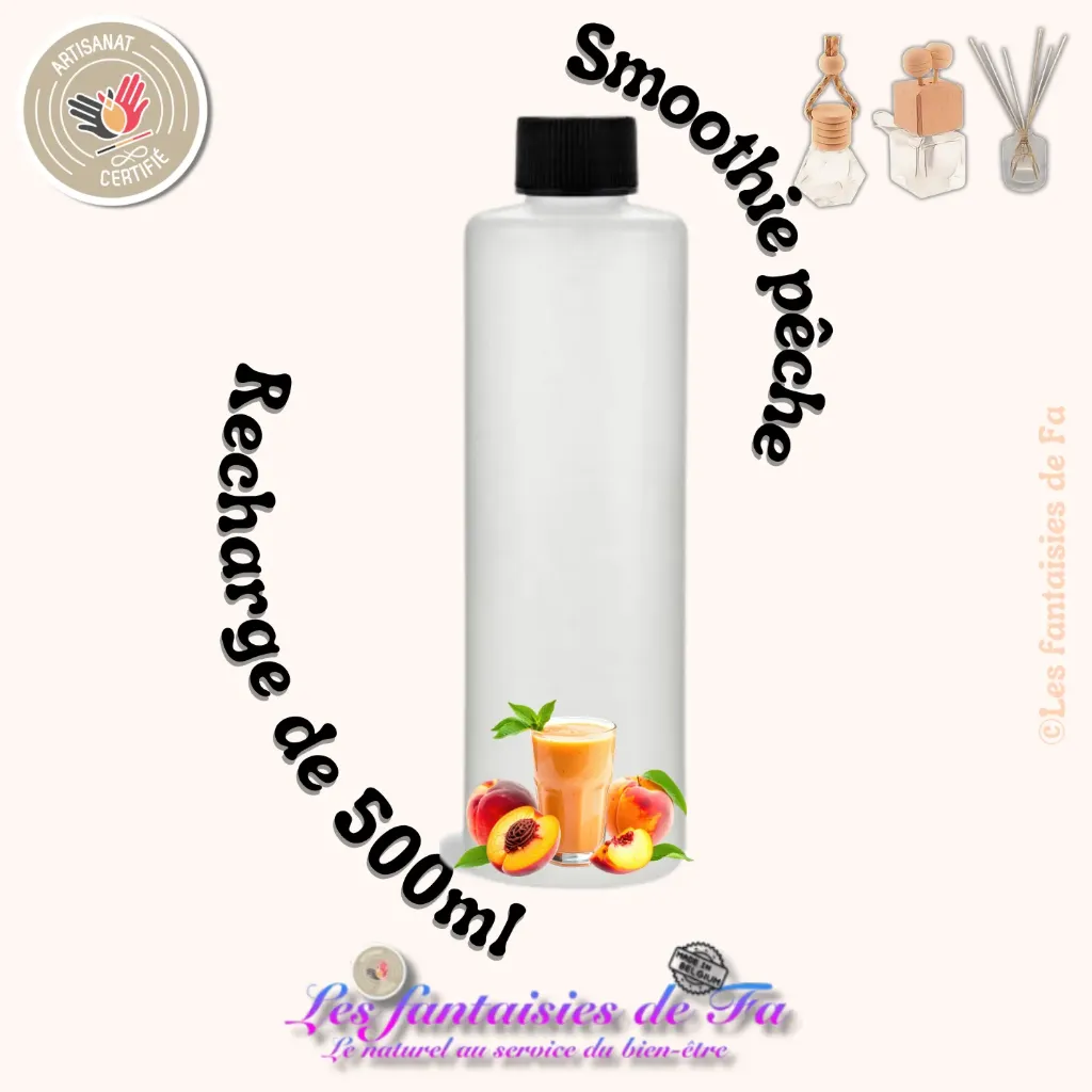 Recharge diffuseur de voiture et bâtonnets - Smoothie pêche