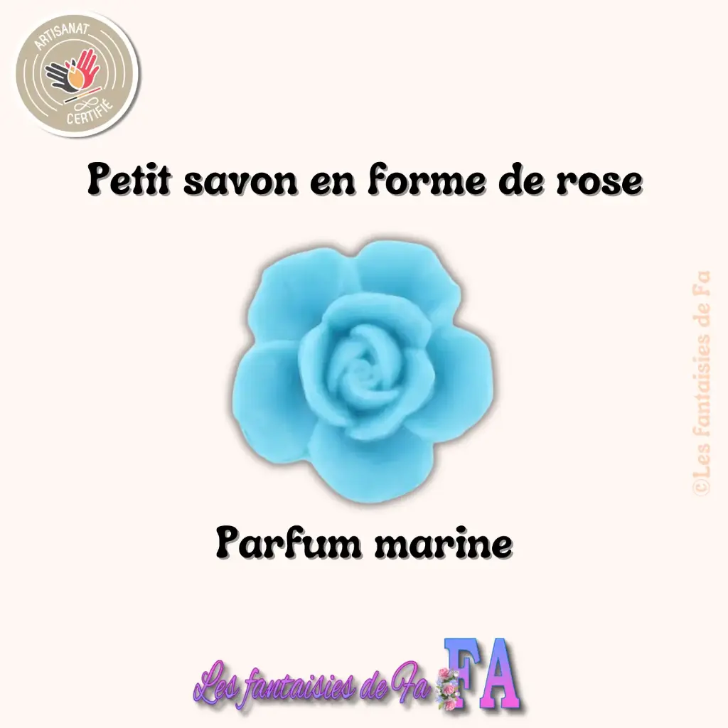 Petit savon en forme de rose à la Marine