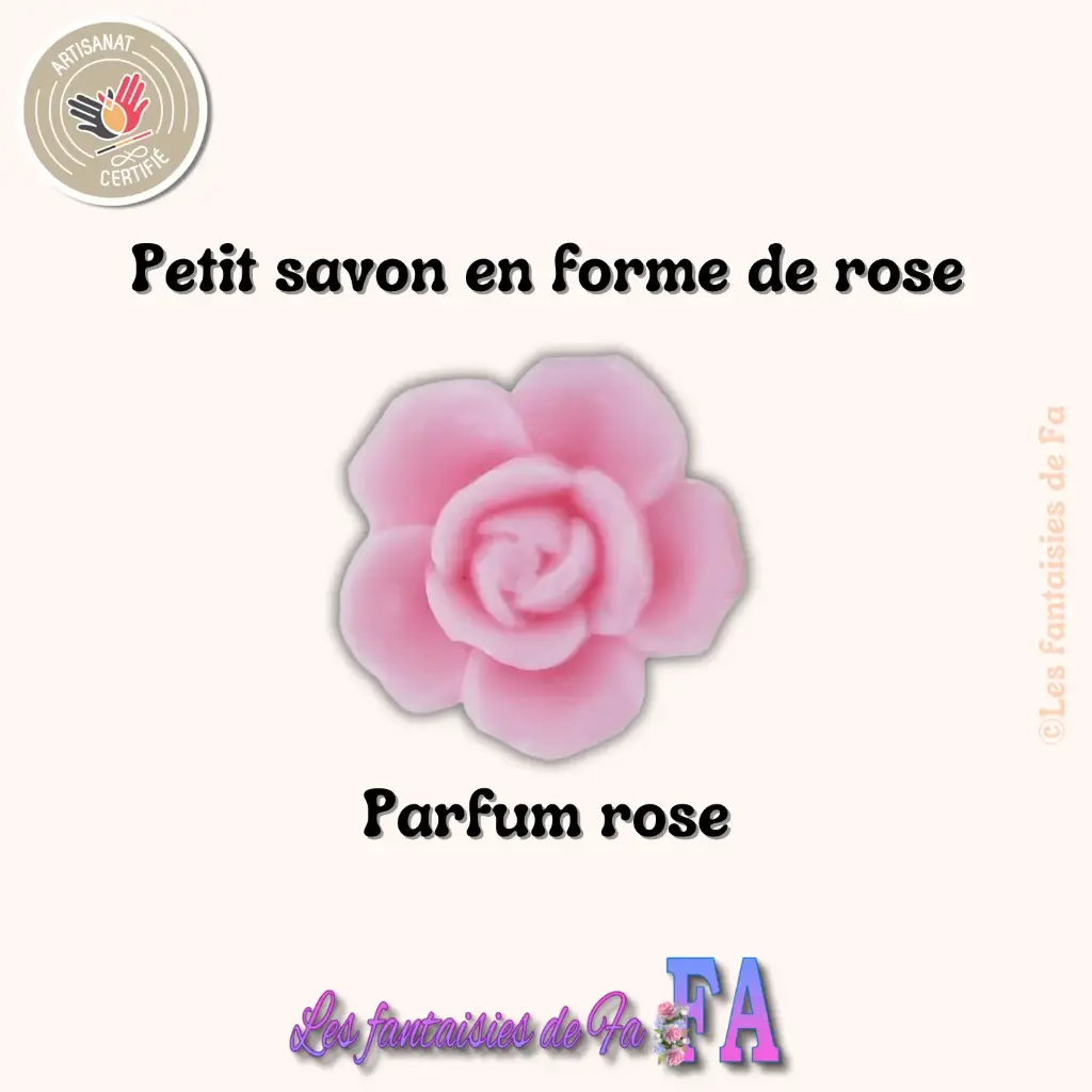 Petit savon en forme de rose à la Rose