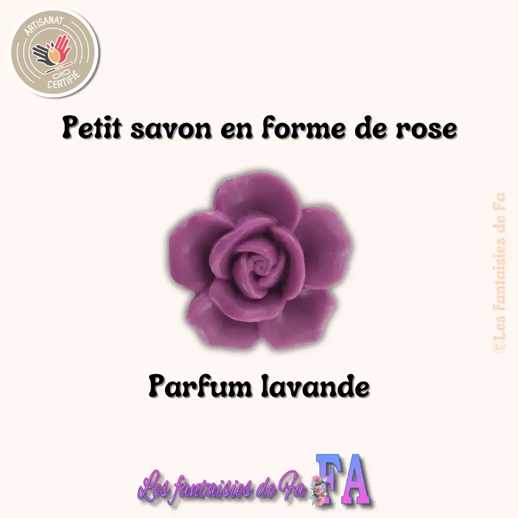 Petit savon en forme de rose à la Lavande