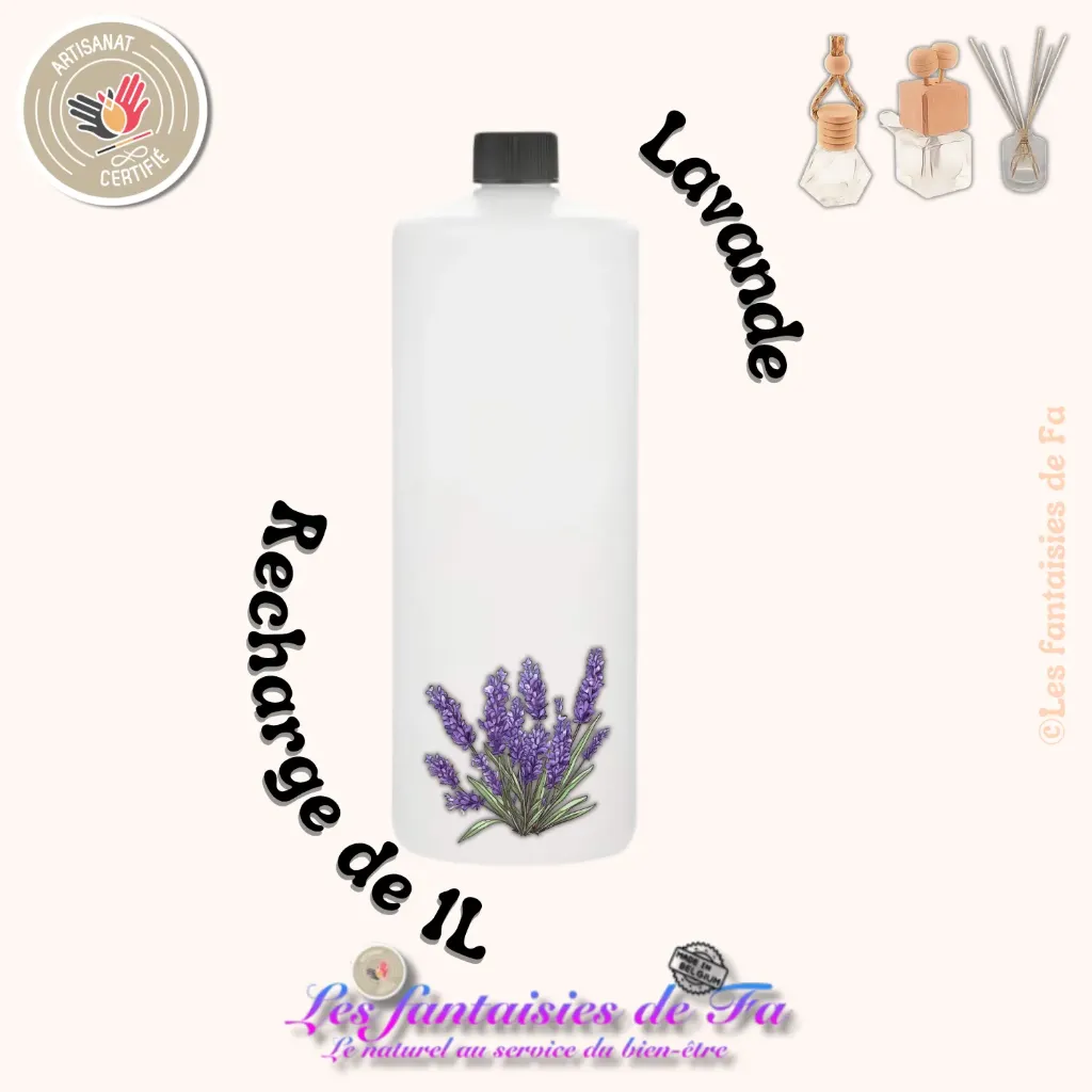 Recharge diffuseur de voiture et bâtonnets - Lavande