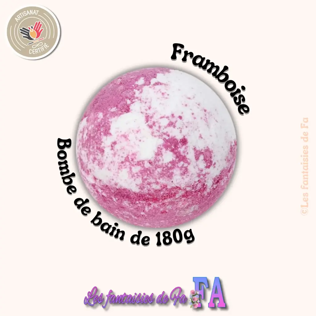 Bombe de bain de 180g - Framboise