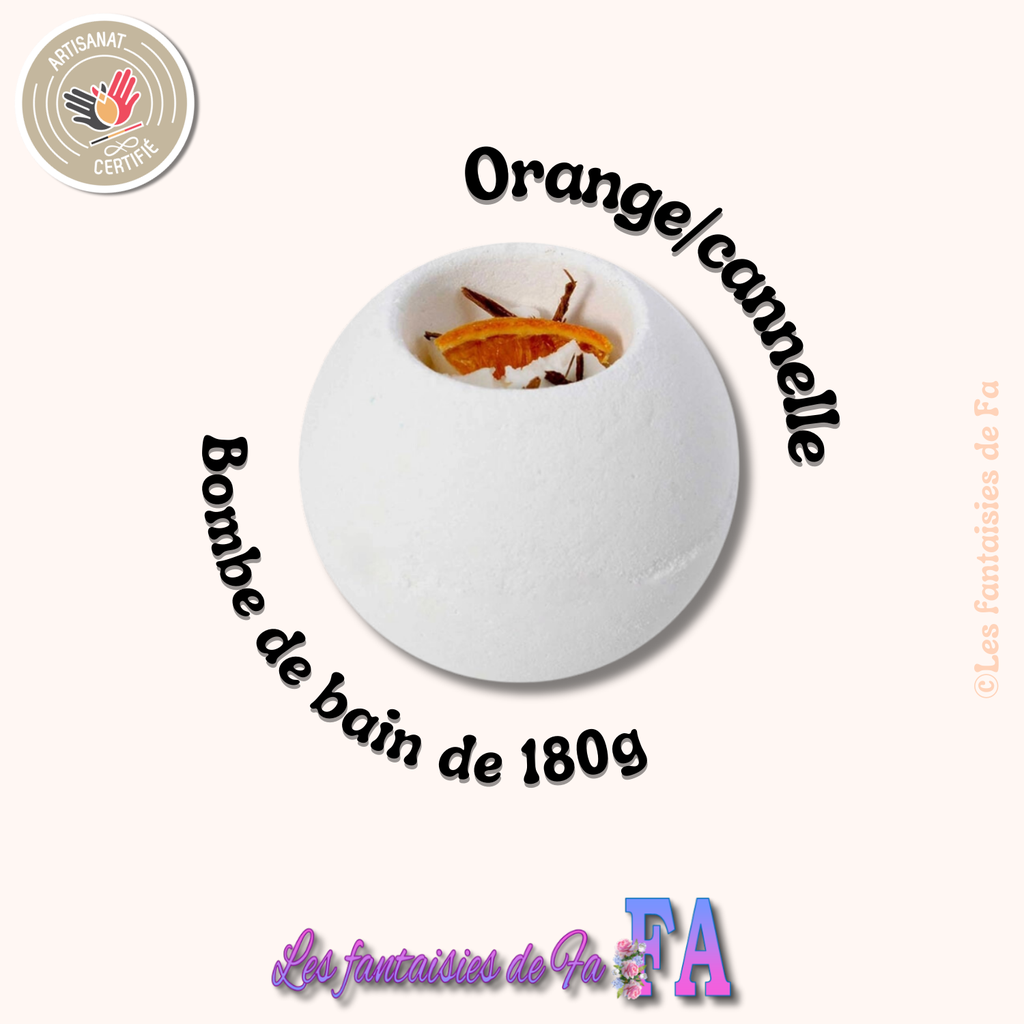 Bombe de bain de 180g - Cannelle orange
