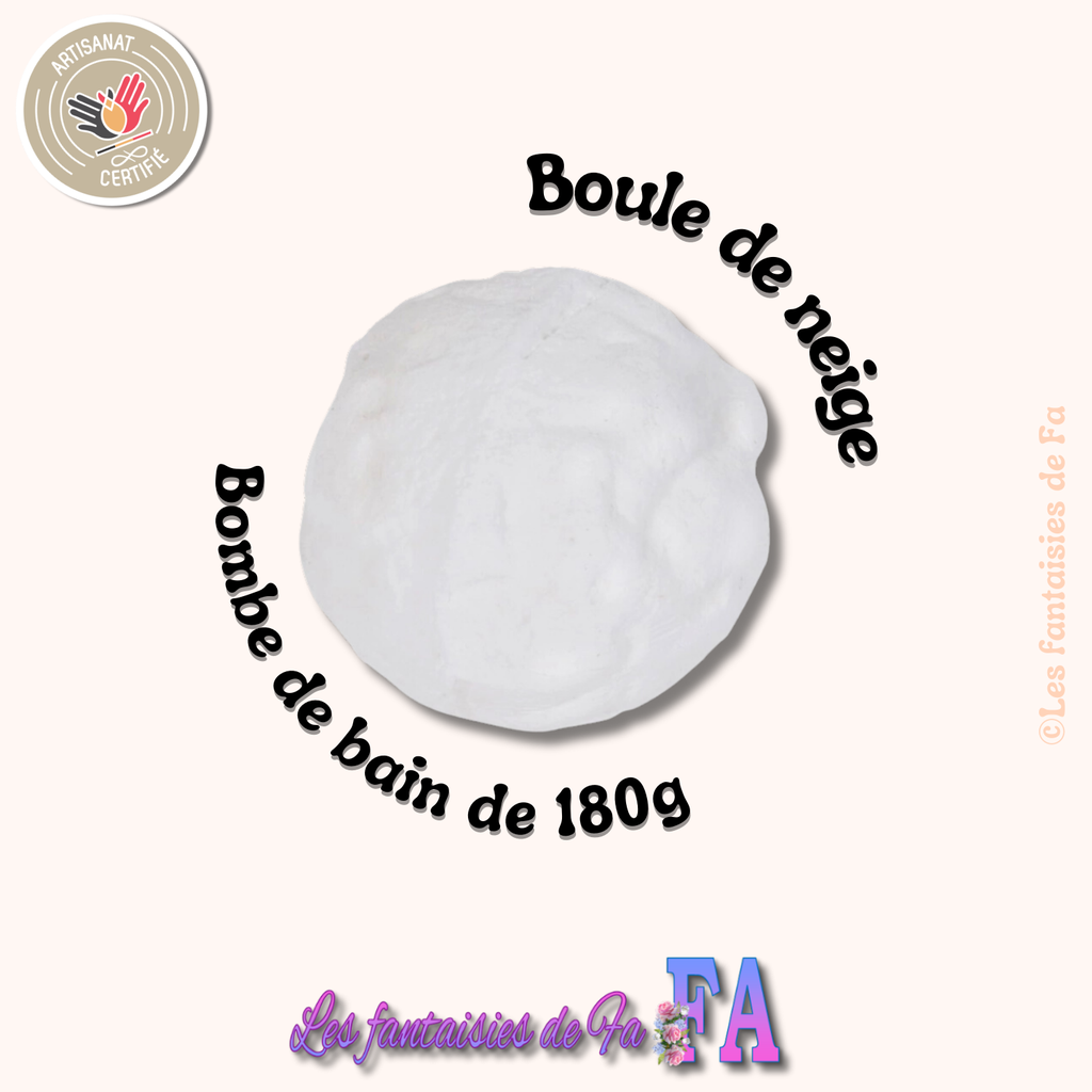 Bombe de bain de 180g - Boule de neige