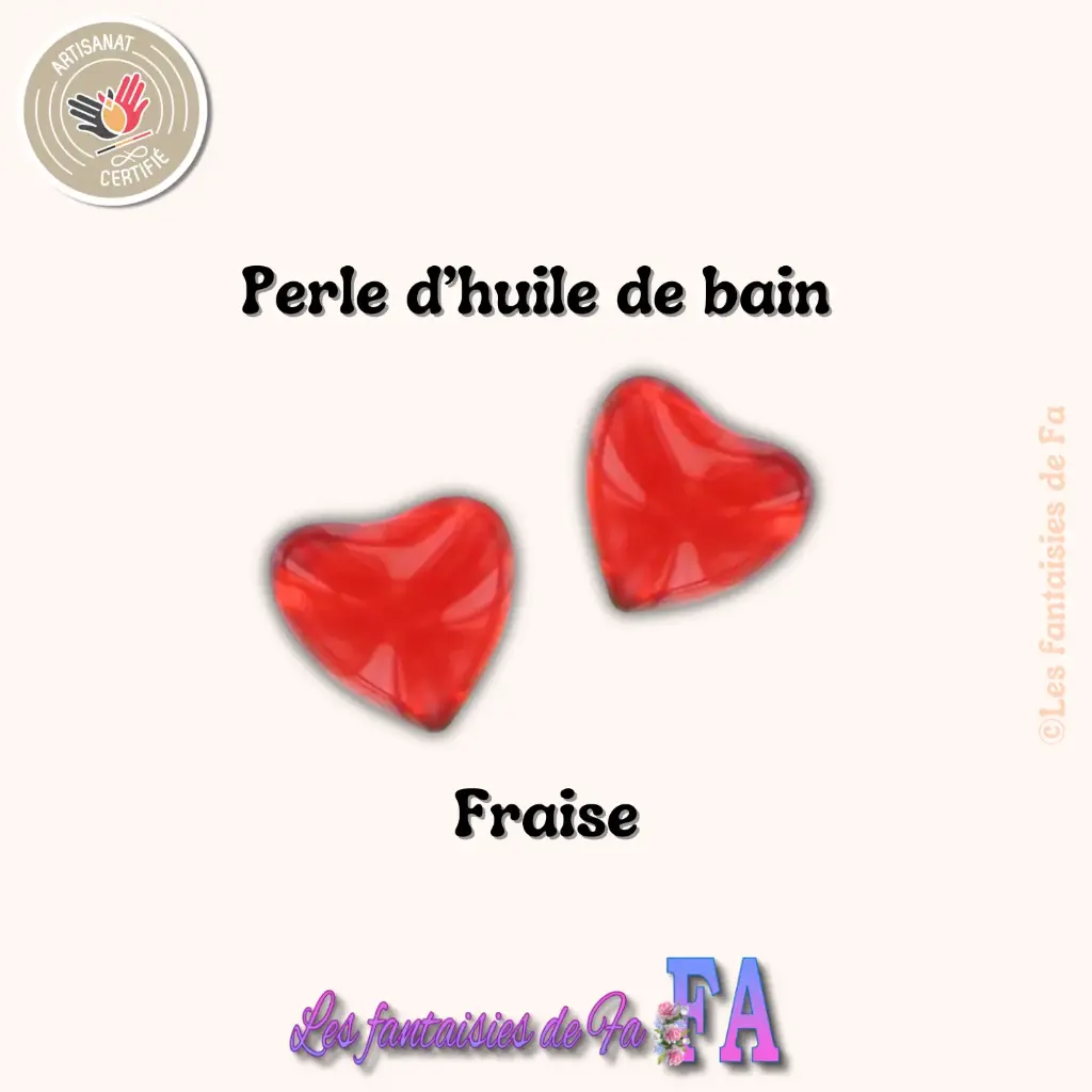 Perle d'huile de bain cœur