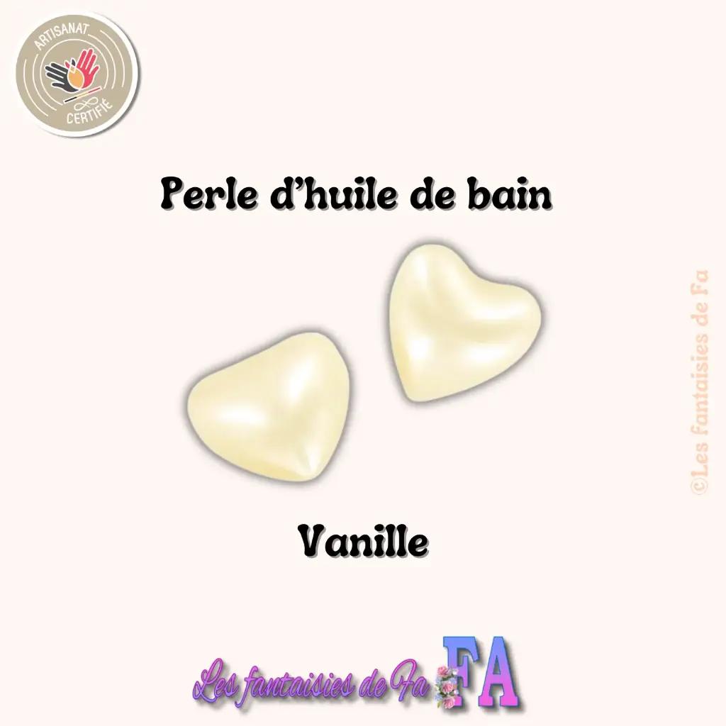 Perle d'huile de bain cœur