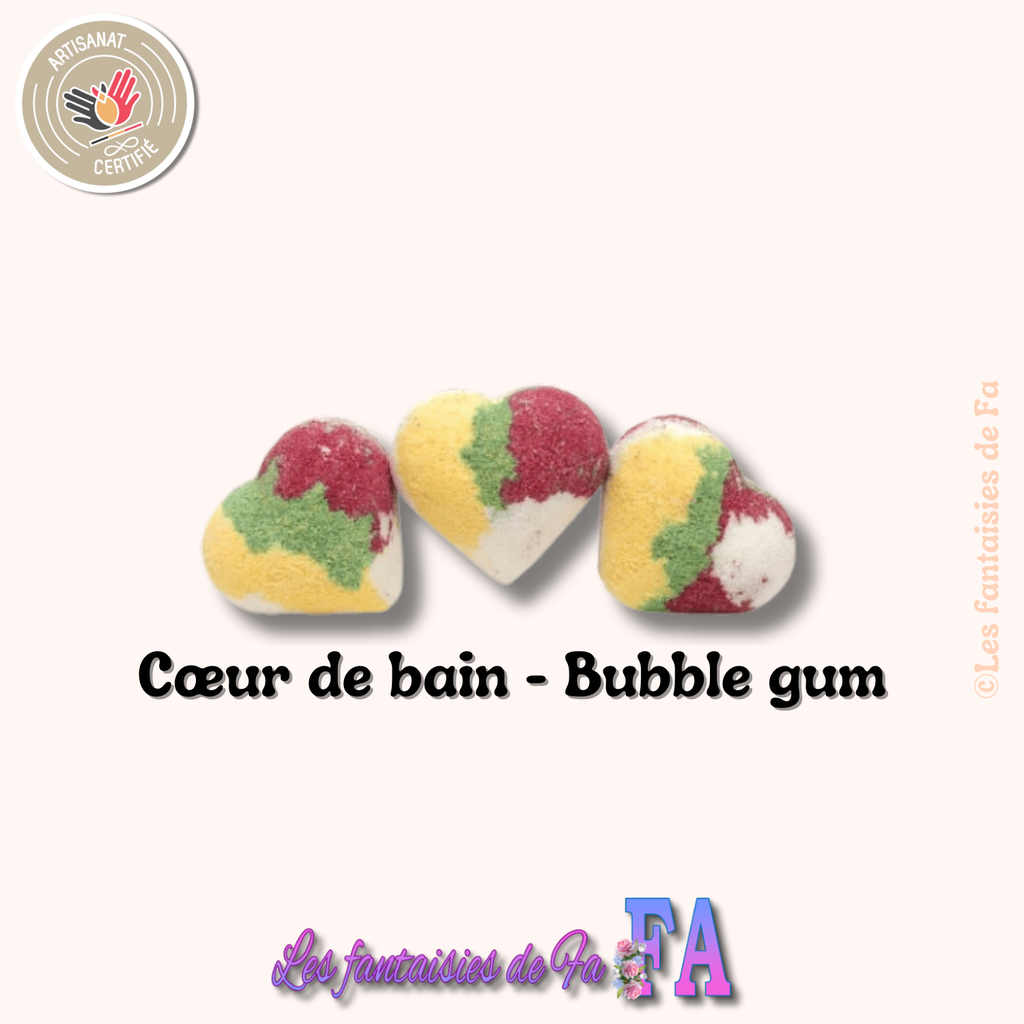 Cœur effervescent parfum Bubble gum