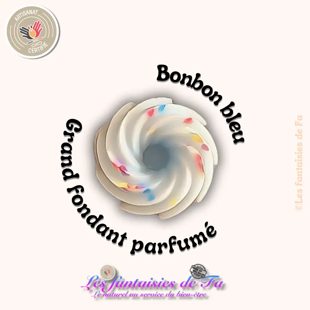 Grand fondant parfumé "Bonbon bleu"